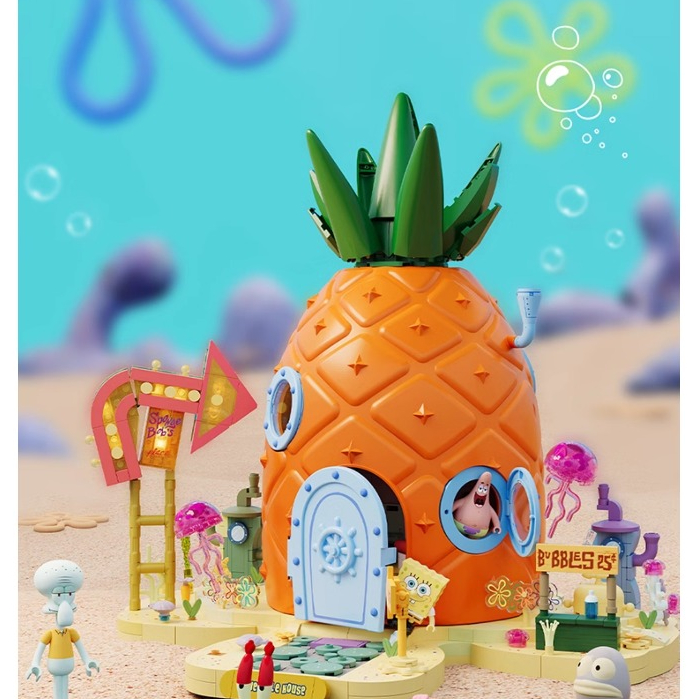 AREA X Brick Blocks SpongeBob Pineapple House (DEPOSIT) Blocks Educational Assembly Toys