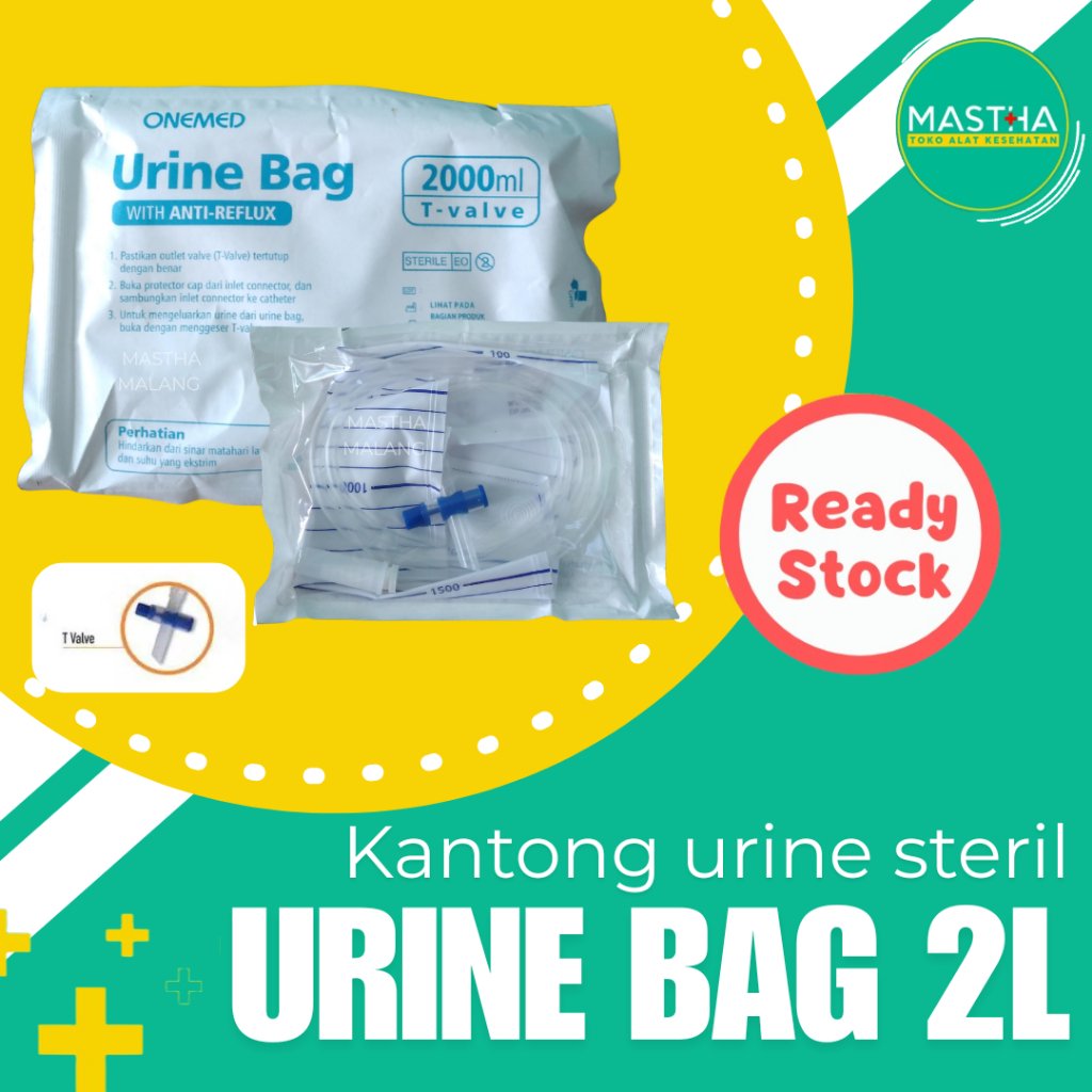 ONEMED Kantong Urin / uro bag / urin bag T-Valve 2000 ml