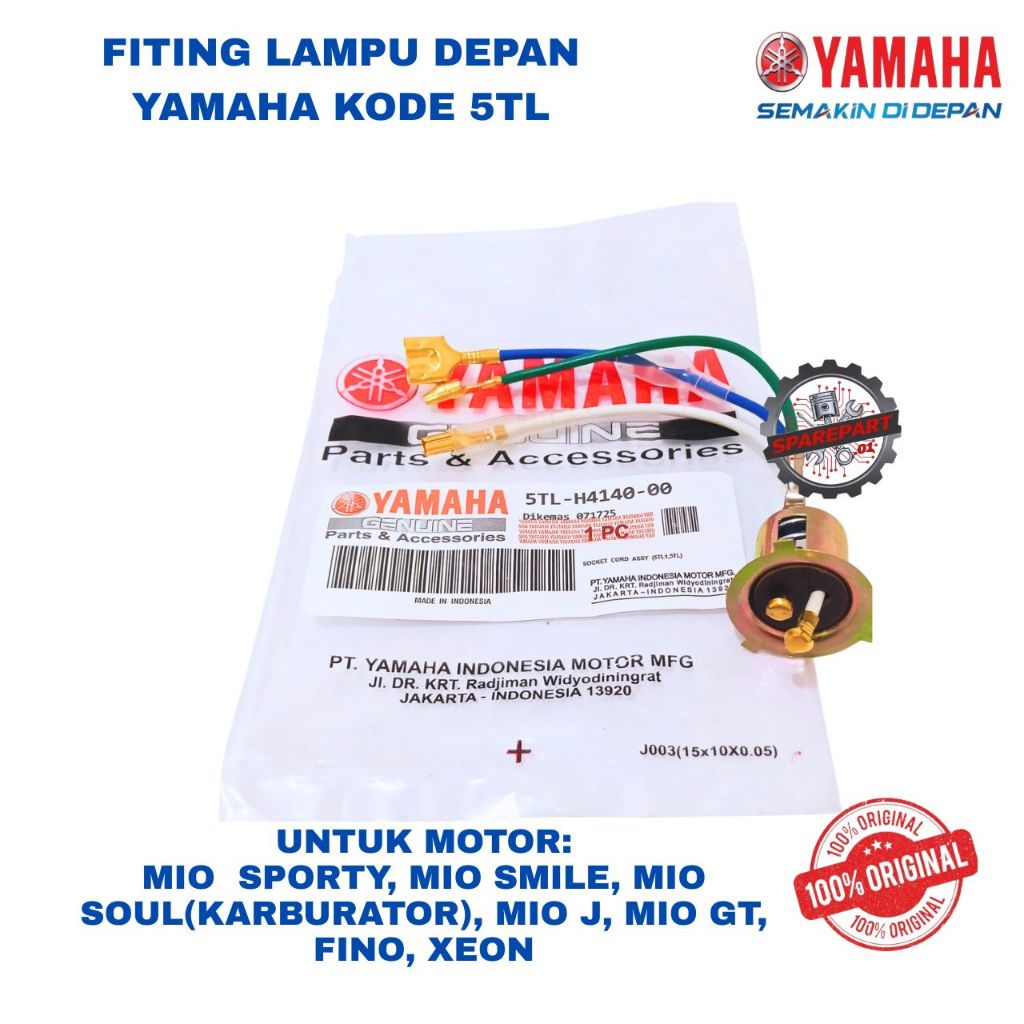 FITING LAMPU DEPAN ORIGINAL YAMAHA KODE 5TL, MIO SPORTY, MIO SMILE, MIO SOUL KARBURATOR, MIO J, MIO 