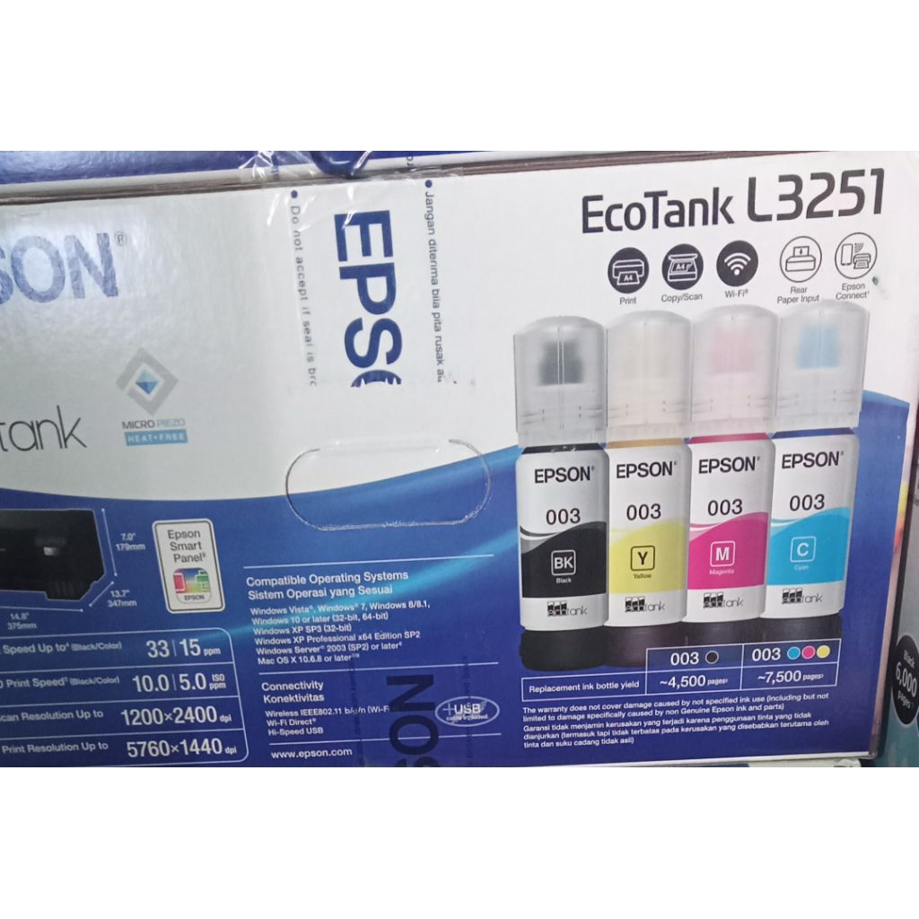 Printer Epson L3251 new kondisi baru+tinta original pengganti L3250
