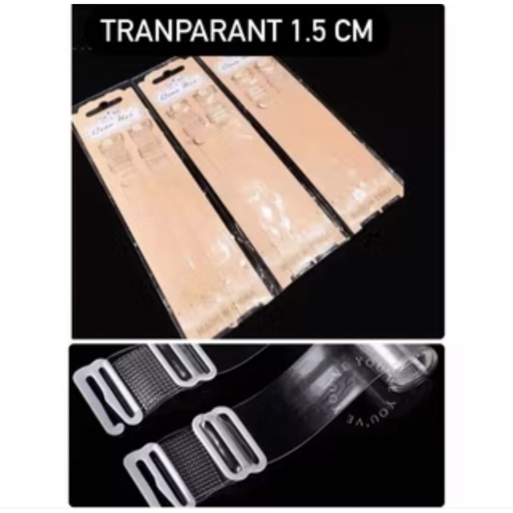 Tali Bra Transparan Bening - White Tali Besar, Tali Lentur dan Kuat