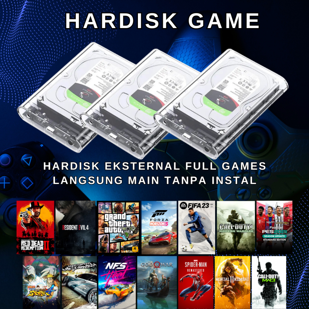 Hardisk HDD Game PC Laptop Tinggal Main Plug and Play Eksternal