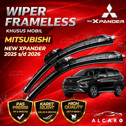 Alcaro Wiper Frameless NEW XPANDER 2025 s/d 2026 Original Premium - Sapu Kaca XPANDER - Wiper NEW XP