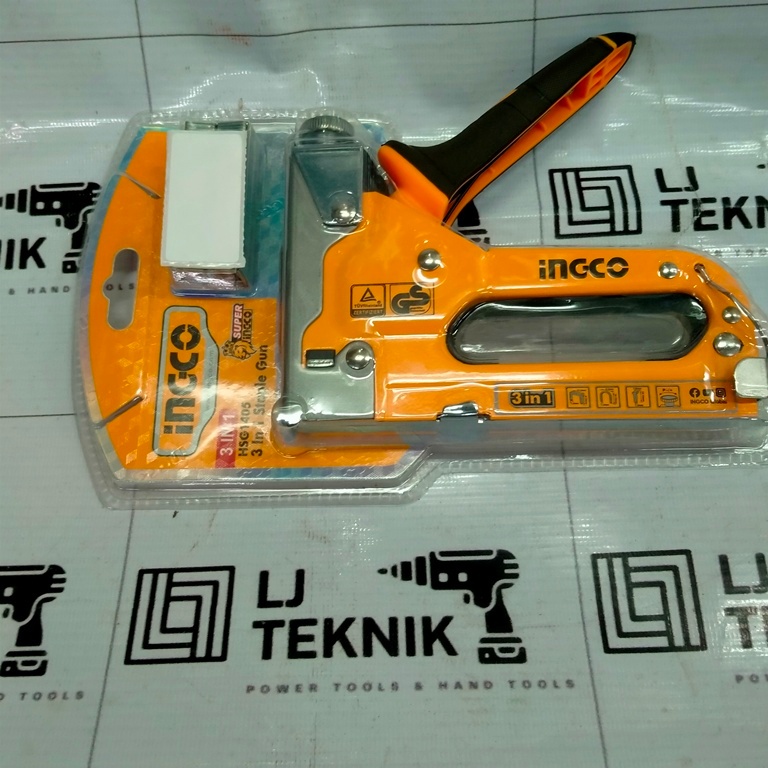 INGCO STAPLES TEMBAK 3 IN 1 STAPLER PAKU TEMBAK STAPLE GUN HSG1405