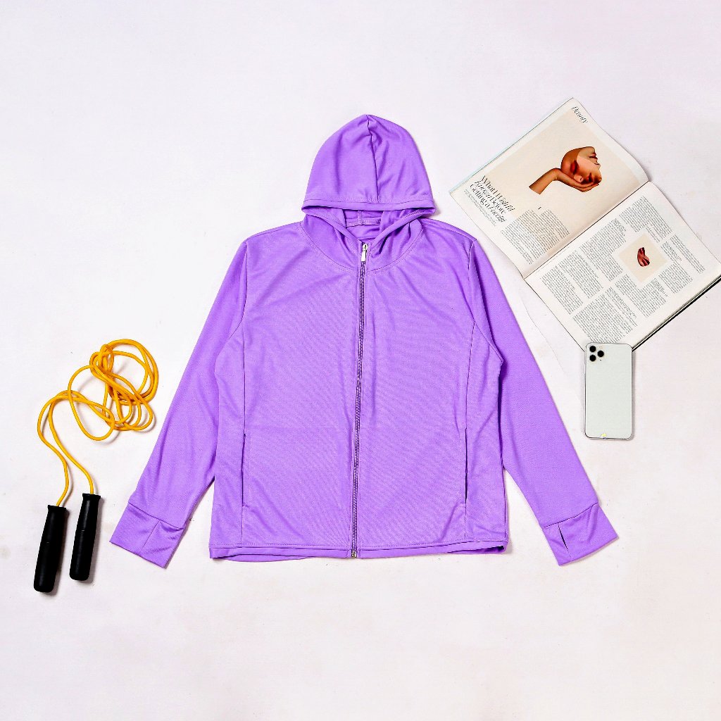 JGRS - Jaket Anti UV Anak 3-14 thn Unisex - Jaket Outerwear Mesh AIRism Long Sleeve Pocketable Hoodi
