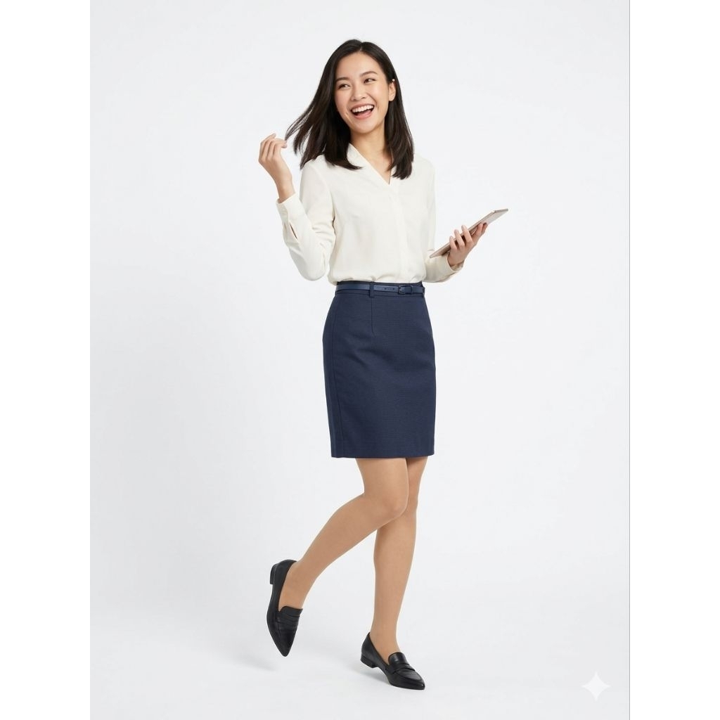 Rok kerja wanita warna NAVY