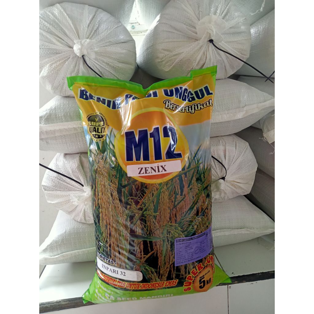 bibit padi infari32 zenix benih padi unggul berkualitas original bersertifikat label ungu kemasan 5 