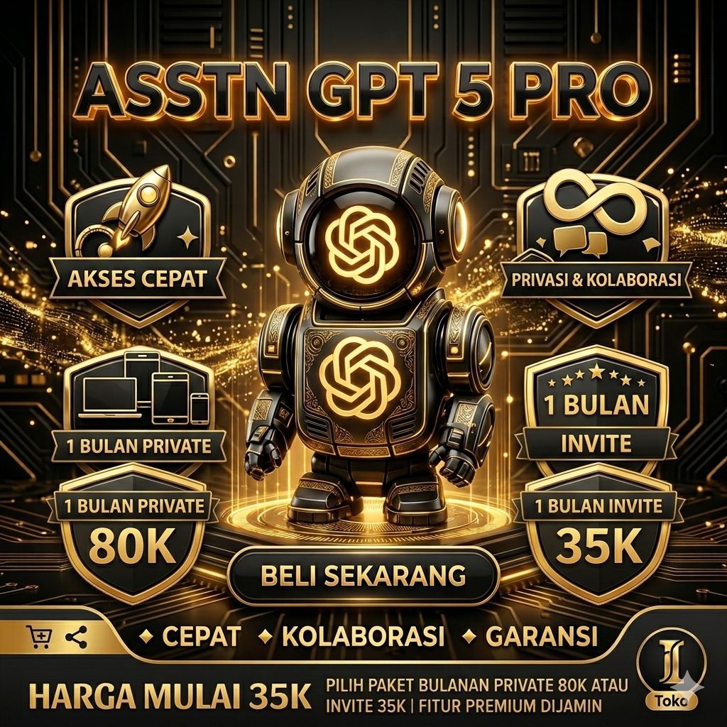 1000+ PROMPT | GPT 5.2 PRO 1 BULAN PLUS PLAN PRIVATE AMANAH