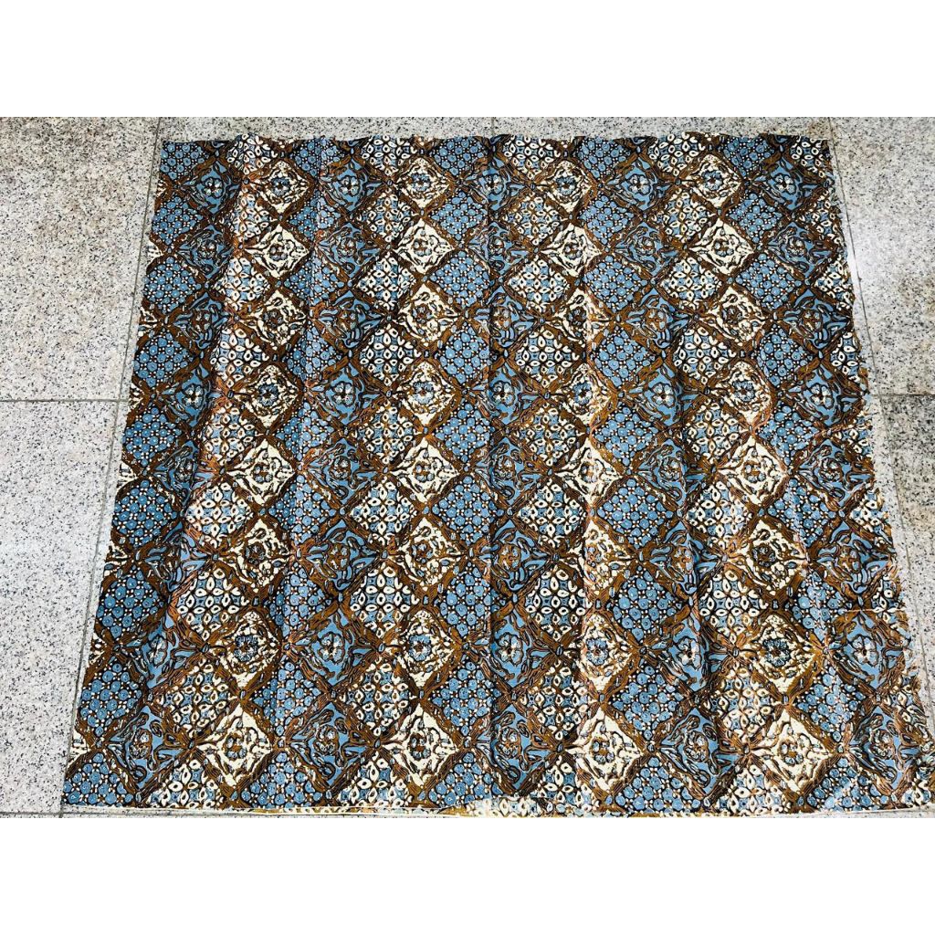 kain batik motif sidomukti sidodrajat warna biru indigo klasik