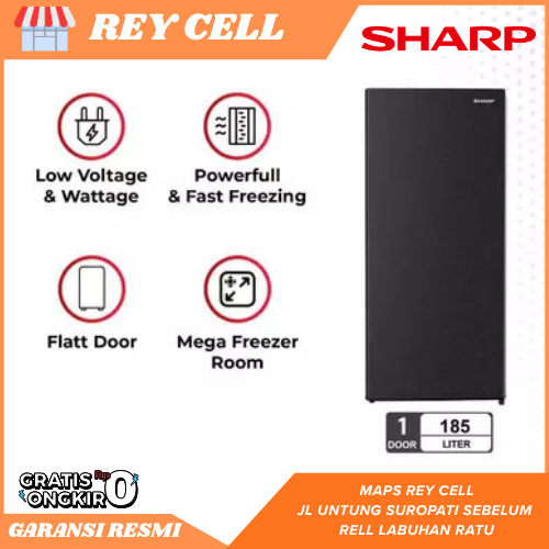 KULKAS FREZER Standing Freezer SHARP FJM 198 AHS 8 RAK Garansi Resmi