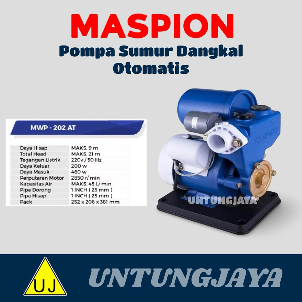 POMPA SUMUR DANGKAL OTOMATIS MASPION MWP 202 AT MWP202AT