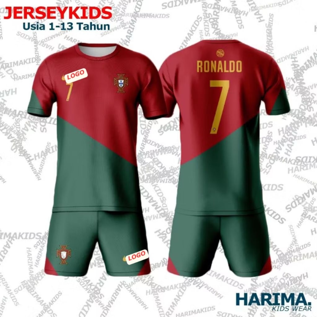 Jersey bola anak portugal Ronaldo CR7
