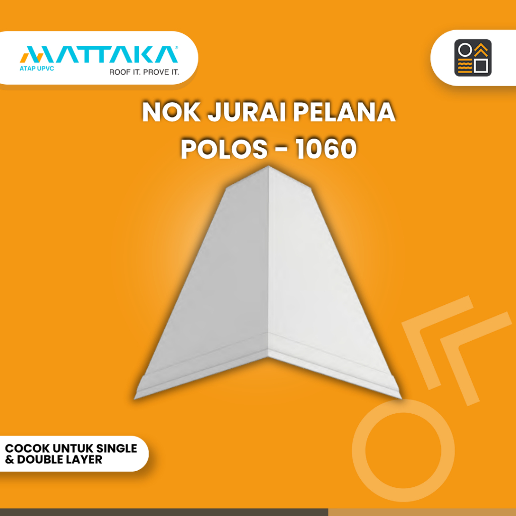 Mattaka Nok UPVC Jurai Pelana Polos - 1060