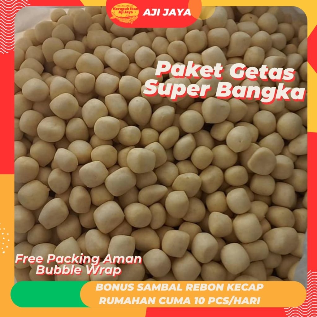 Kerupuk Getas Super Asli Bangka | Premium IKAN TENGGIRI KHAS PALEMBANG