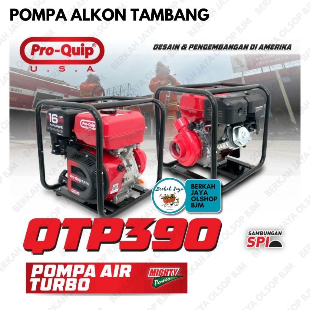 POMPA ALKON TAMBANG / WATER PUMP PROQUIP USA QTP390 3" 16HP / Mesin Waterpump Alkon Pompa Sedot Air 