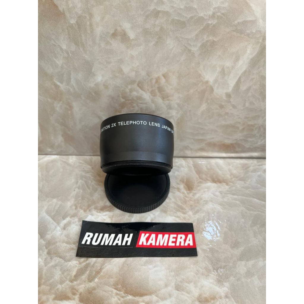 converter lensa 2x telephoto japan optic ring 58mm