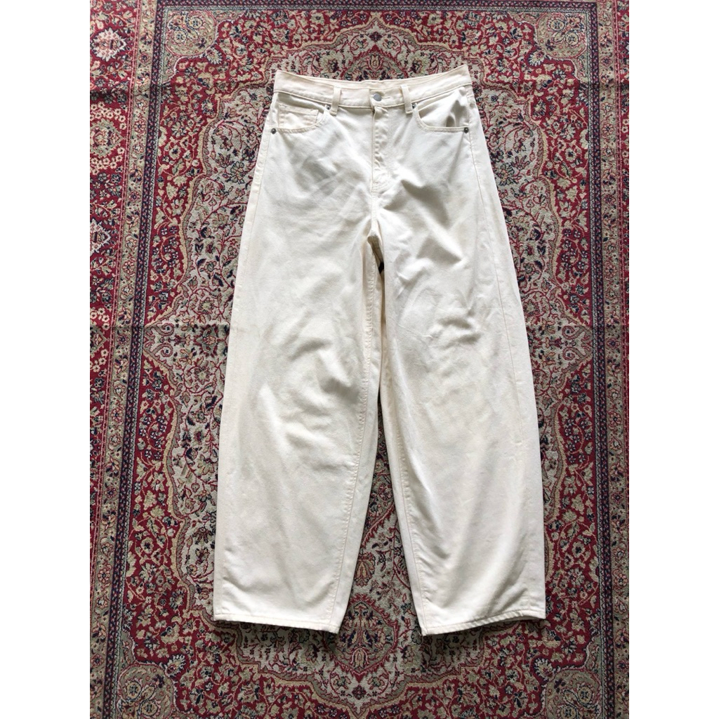 Celana Gu wide fit denim pants Casual gu japan vintage denim HI039