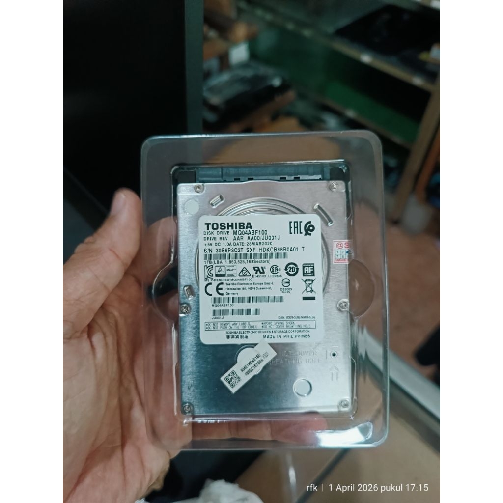 Hardisk Laptop 1TB Toshiba