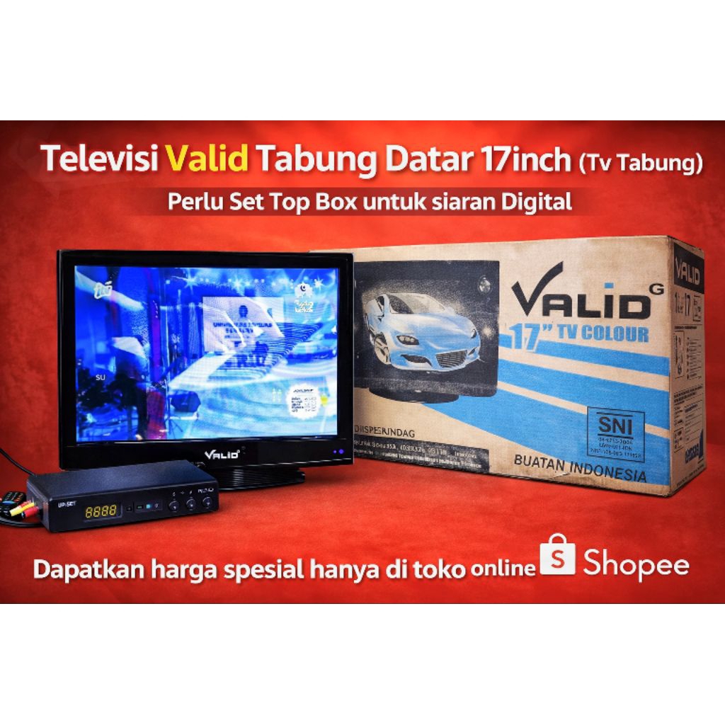 televisi tabung Datar 17 inch VALID