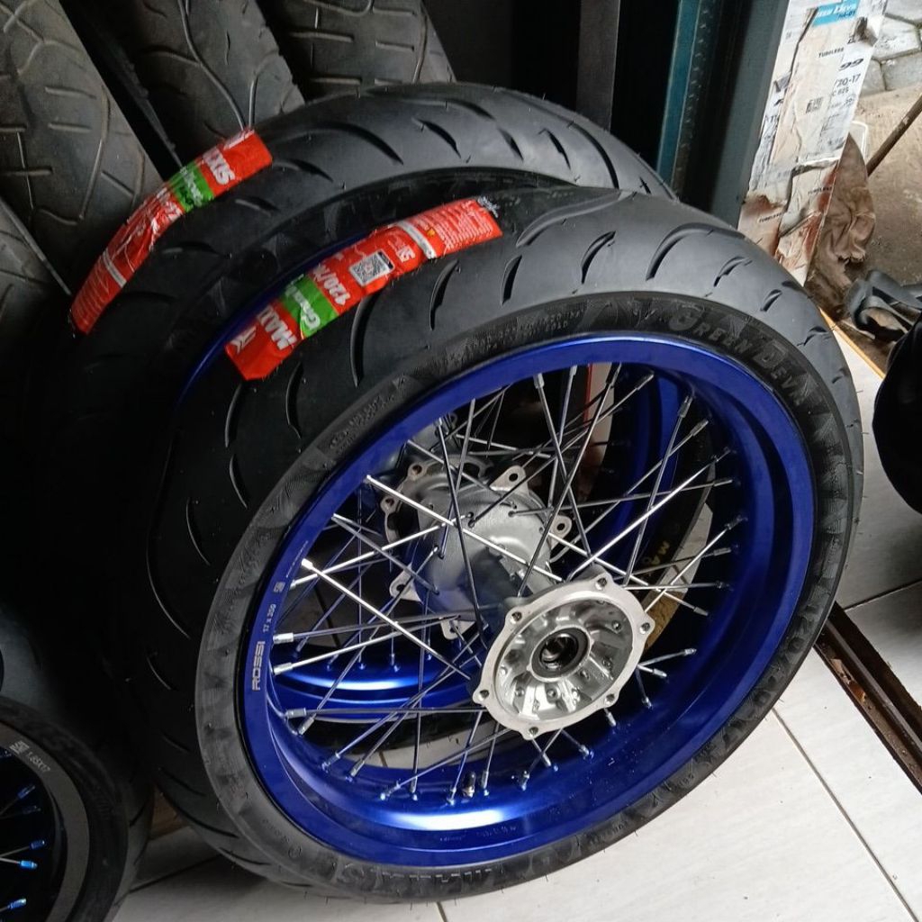 roda supermoto yamaha wr 300/350 tromol ori ban maxxis