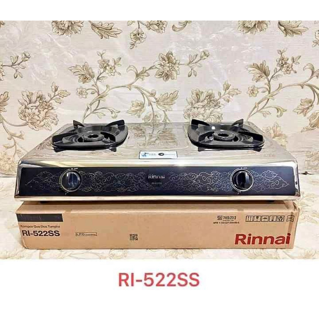 kompor gas rinnai 2 tungku RI-522SS /RI-522SS / kompor gas rinnai 2 tungku RI-522SS terbaru /kompor 