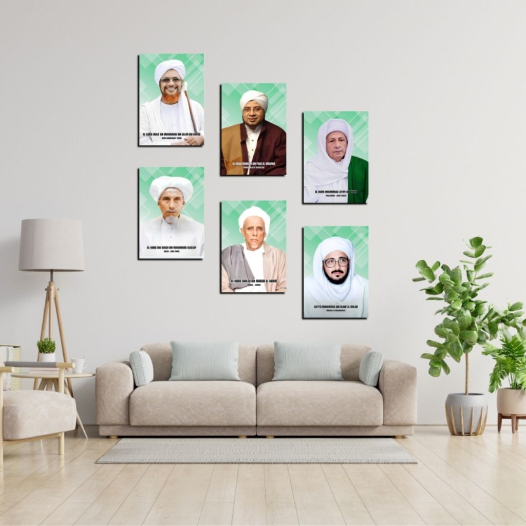 Foto Ulama & Bingkai ukuran besar A3 (29,7×42cm) & kecil A4/10rs (21×30) |foto habib, foto kiyai