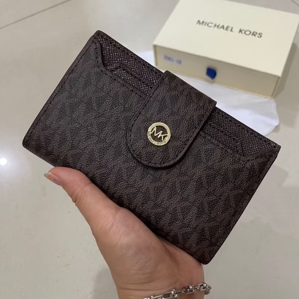 dompet lipat kancing mk premium + box