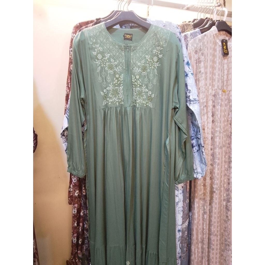 gamis bordir rayon