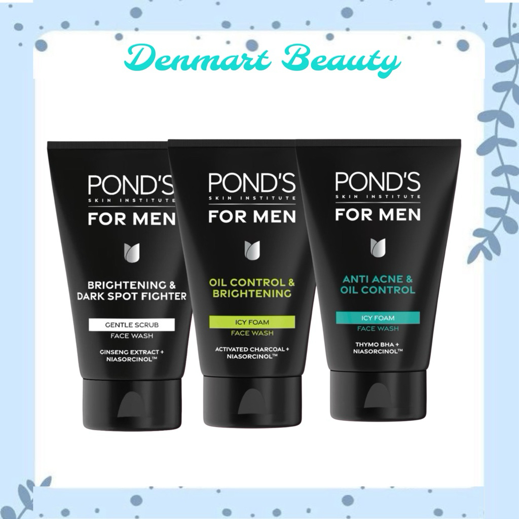 POND’S Skin Institute for Men Brightening & Dark Spot Fighter FACE SCRUB 100g- FACIAL SCRUB Pria Men
