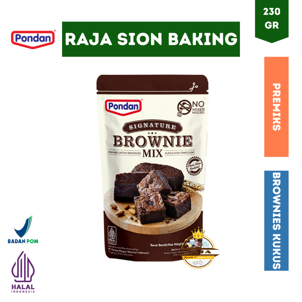 Pondan Brownies Kukus Dan Panggang Instan 230gr