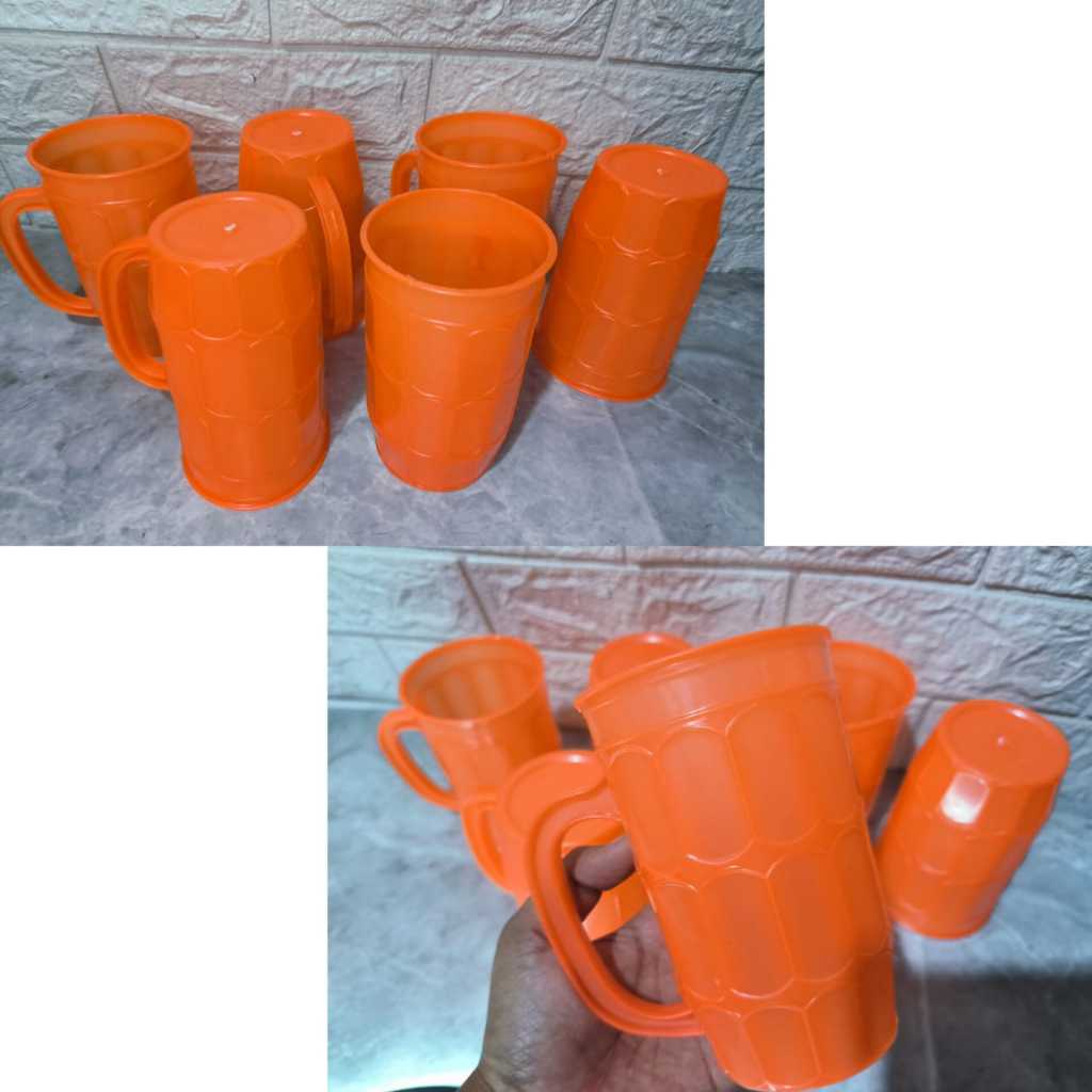 1 LUSIN GELAS KOPI WARNA/GELAS ES