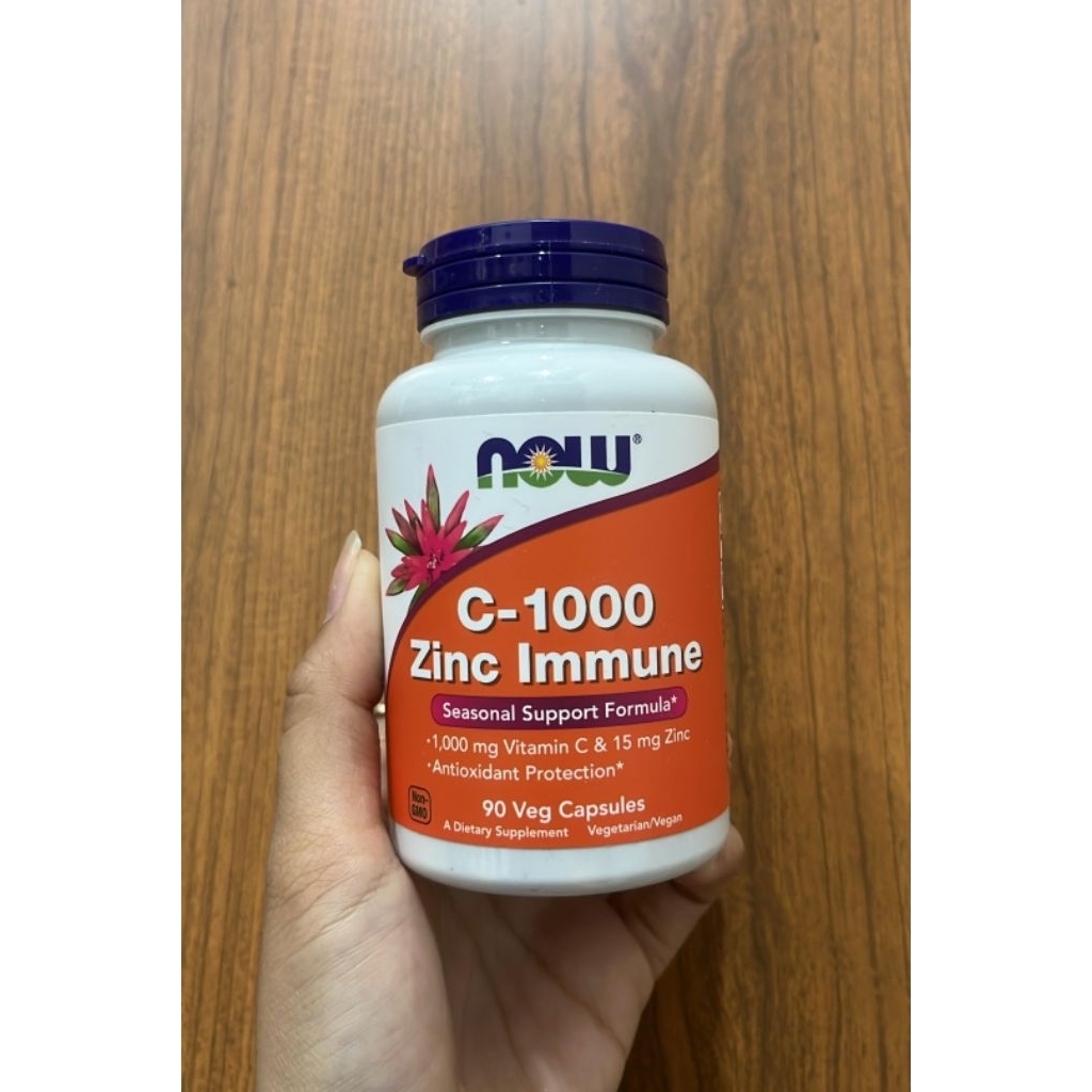 Now Foods C-1000 Zinc Immune Vitamin C 90 Veg Capsules