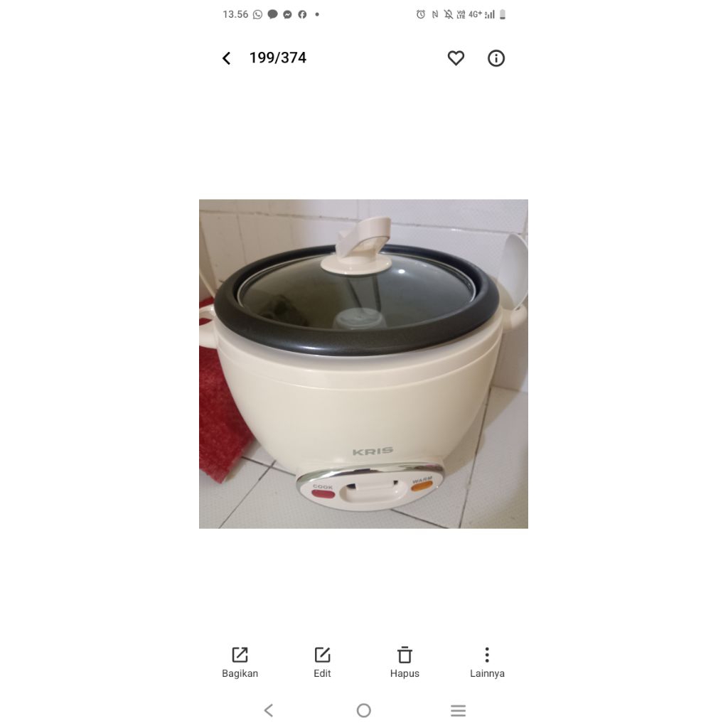 Kris Magic Com MJHD5706 - Penanak Nasi 0.6 Liter Nonstick