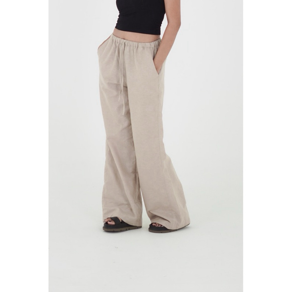 preloved kulot linen by keta warna khaki