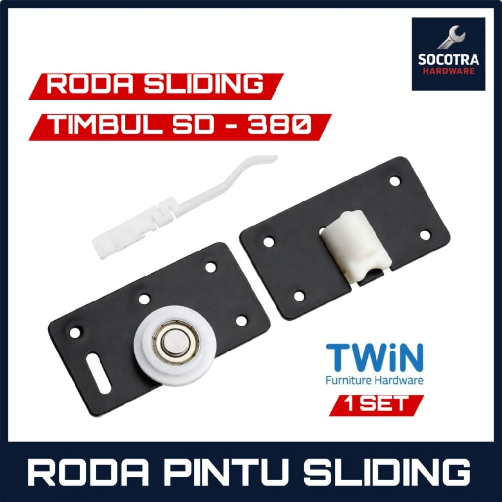 Roda Pintu Sliding TWIN SD - 380 Roda Sliding Lemari Geser Slide Door - 1 Set