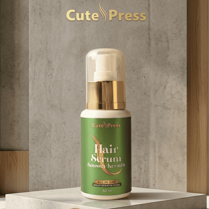 Cute Press Smooth Keratin Hair Serum 60ml - Keratin Serum Rambut Halus & Mudah Diatur Original