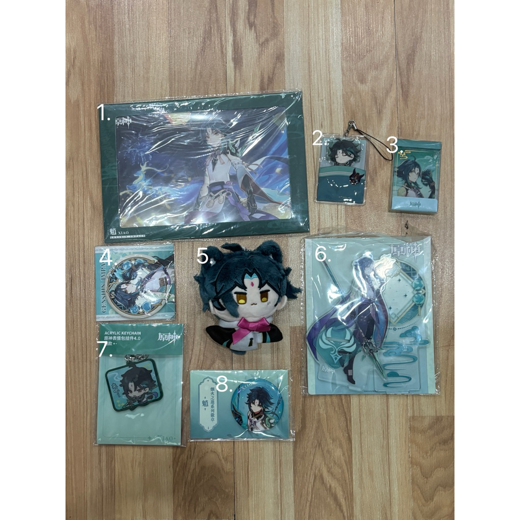 READY OFFICIAL XIAO MERCHANDISE GENSHIN IMPACT Standee Keychain Doll Acrylic