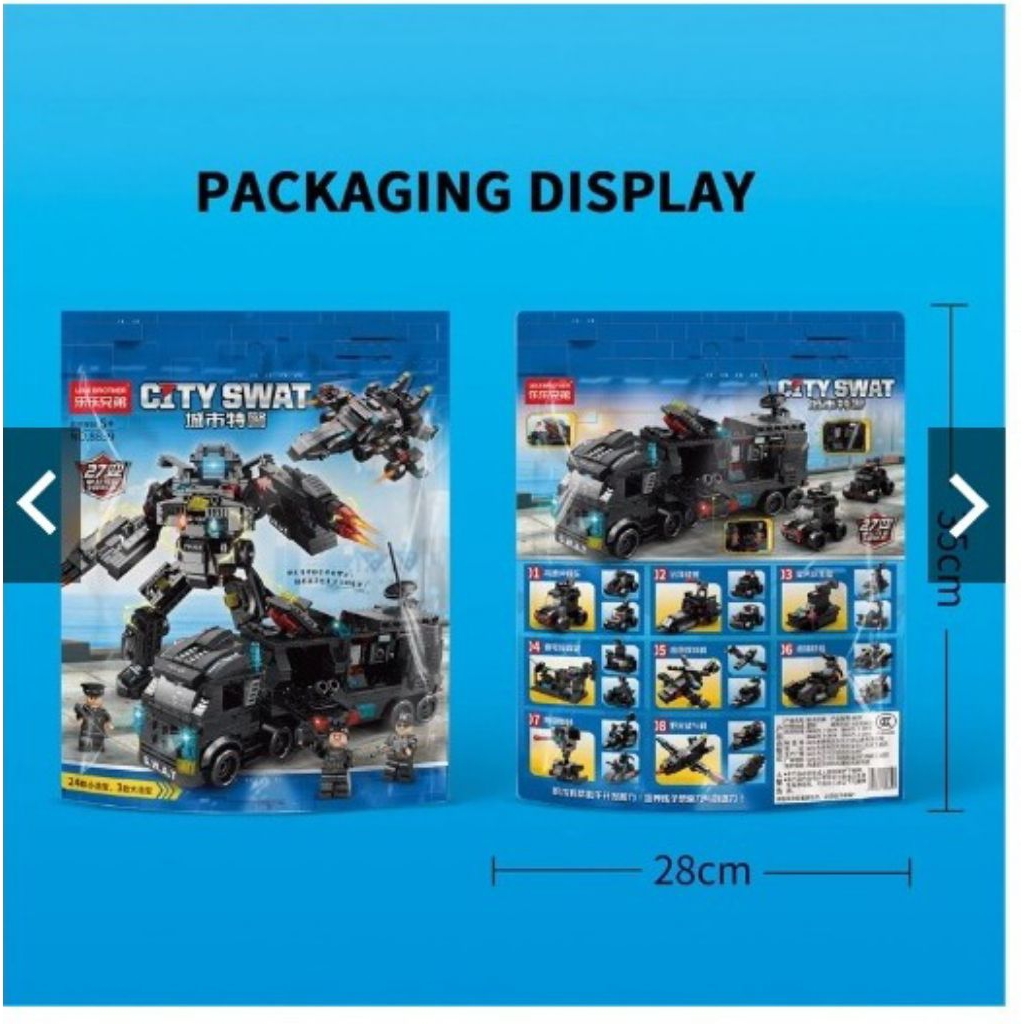 LEGO Military SWAT Building Block 1000pcs Set Urban Police Warship/Battleship Robot Toy Bricks with 