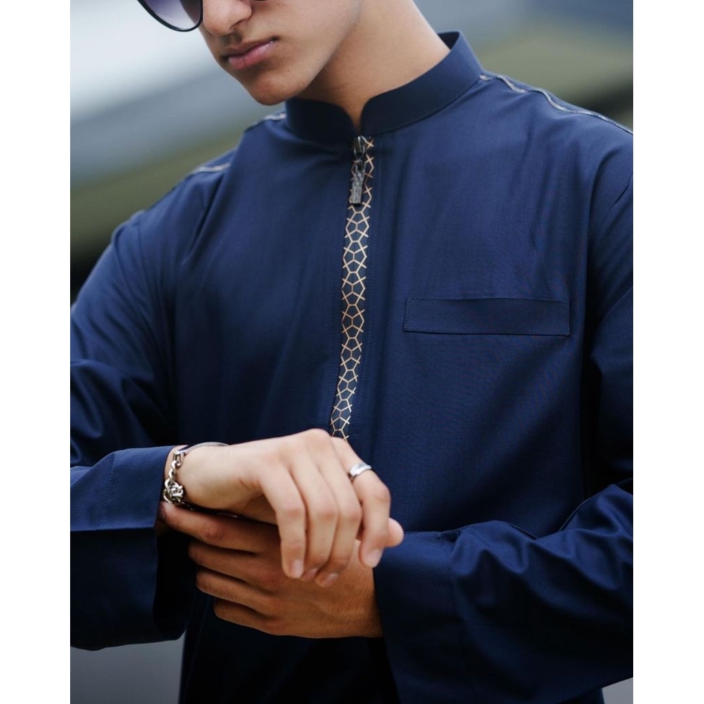 Jubah Sleting Thobe Sleting Jubah koko kurta Gamis pria Jubah Pria