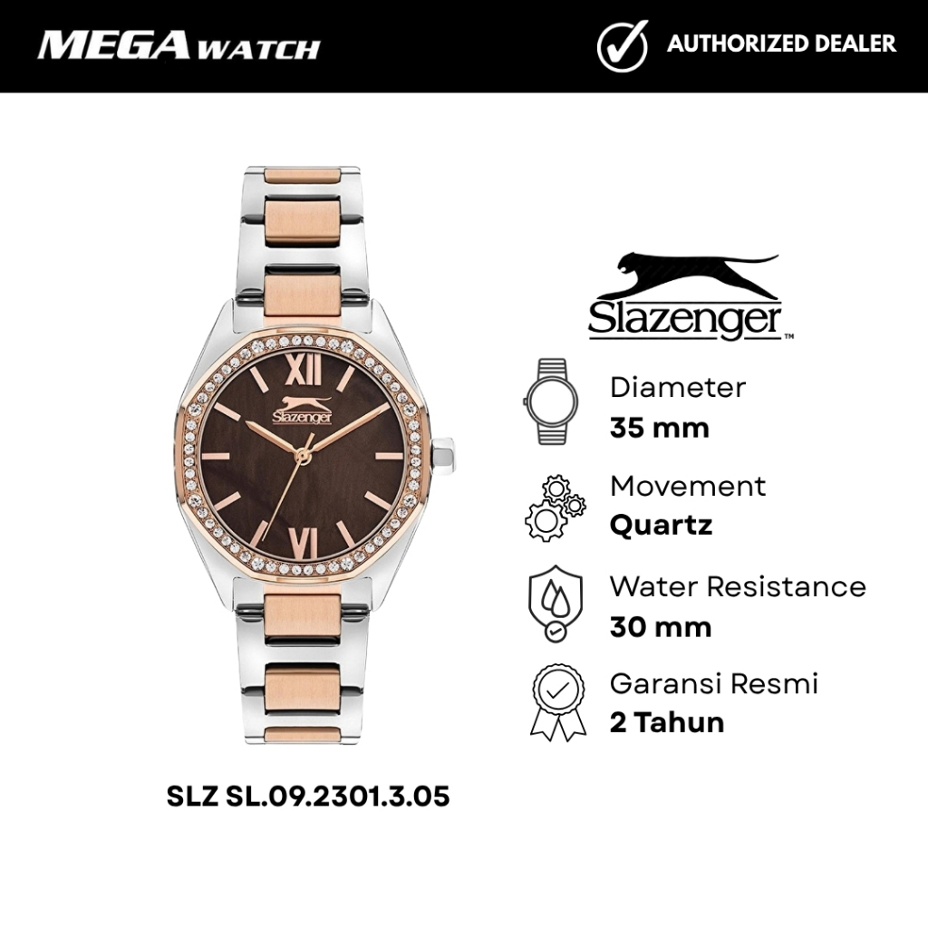 Jam Tangan SLAZENGER Wanita Original SLZ SL.09.2301.3.05