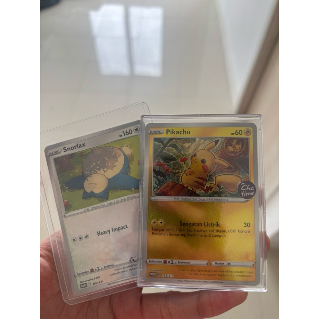 Pokemon TCG Chatime Promo Indonesia - Pikachu & Snorlax