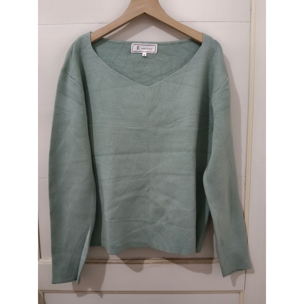 Sweetshirt knit rajut adem tebal brand Rope picnic sz 38