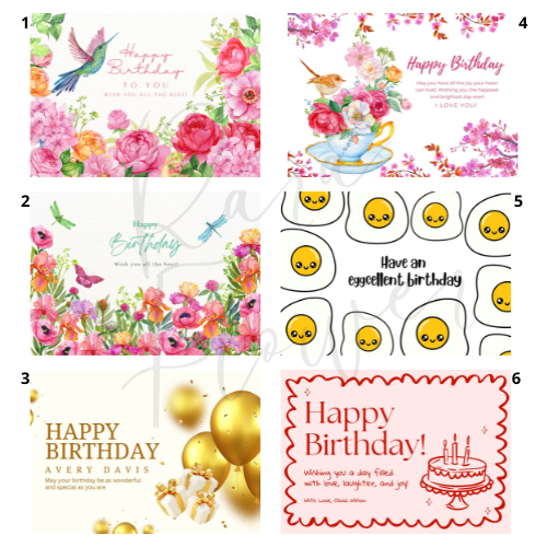 Kartu Ucapan Ulang Tahun - Greeting Card Birthday- Kartu Ucapan Custom - Kartu Souvenir - Thankyou c