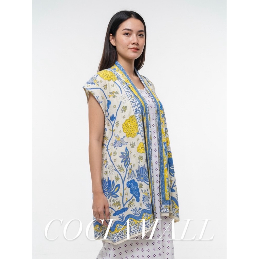 Vest Rompi Batik Wanita Modern Jumbo Tanpa Lengan Bahan Katun Halus Solo