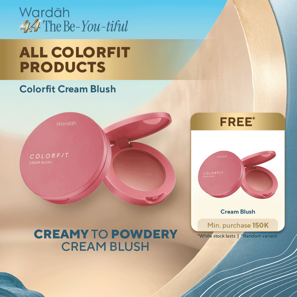 WARDAH Colorfit Cream Blush - Formula ringan dan teksturnya creamy - Makeup - Blush On - Liquid Blus