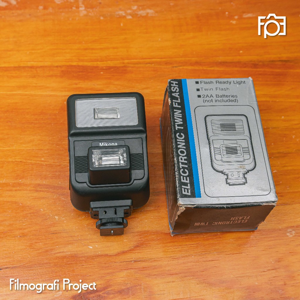 Flash Mikona Twin New Old Stock - Cocok Untuk Fujica M1 Pentax Ricoh Olympus dan Kamera Analog