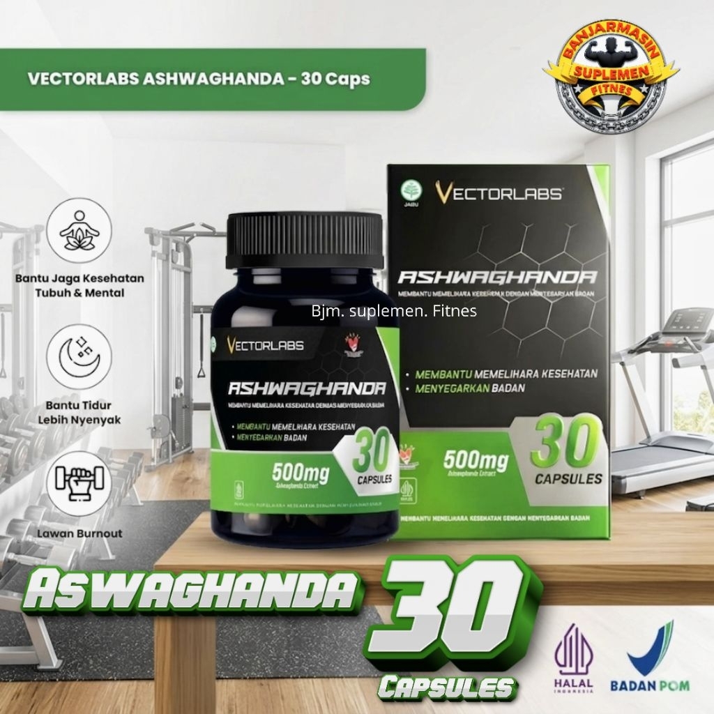 VECTORLABS Ashwaghanda 500mg 30 Caps Aswaganda Aswagandha