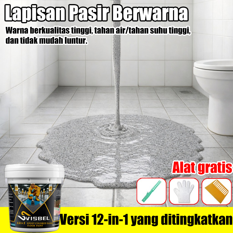 Cat epoxy lantai motif marmer Pasir epoxy lantai Tahan air gores Anti selip Untuk dalam ruangan Cat 