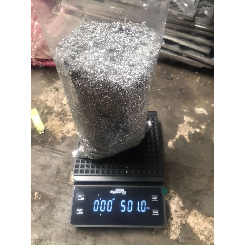 aluminium gram bahan orgonite casting alumunium lebur sisa cnc