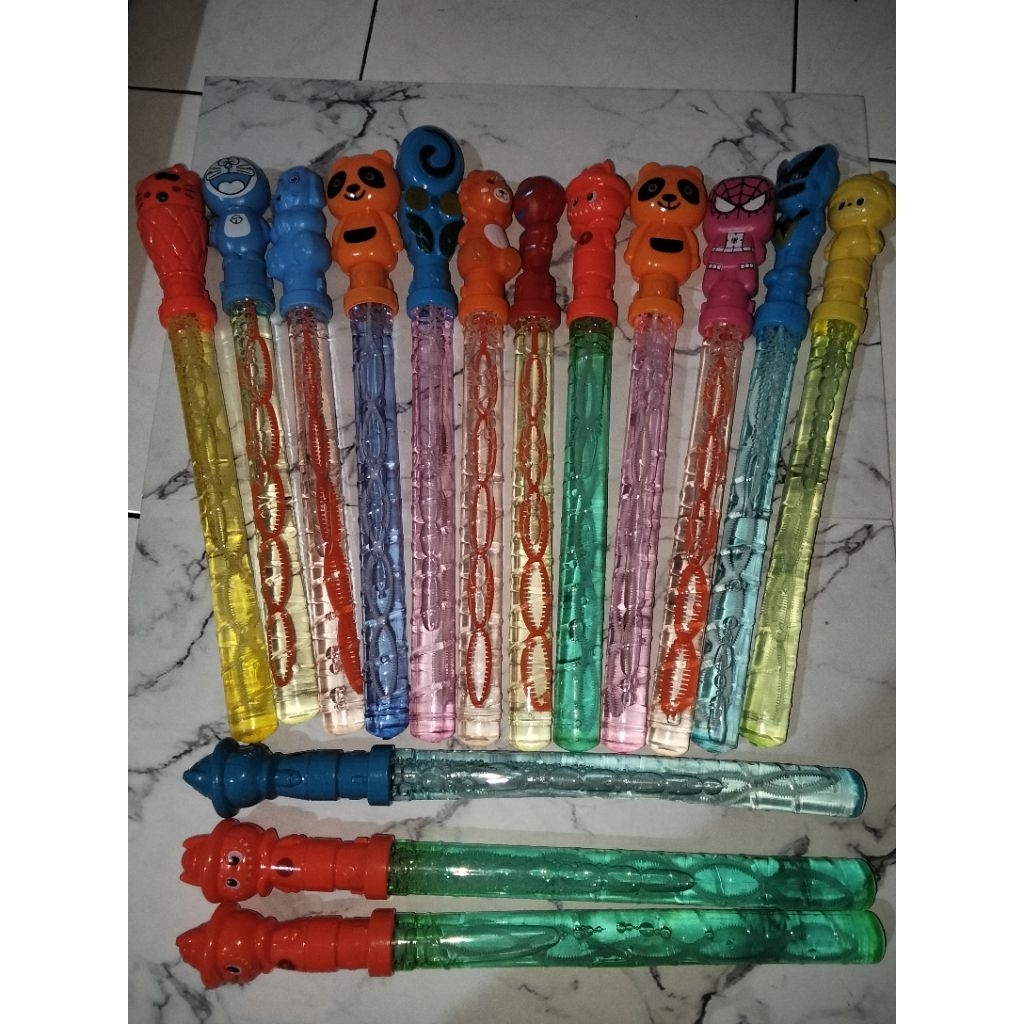Mainan Bubble Sabun tiup panjang 5 lubang / bubble stik sabun tiup balon